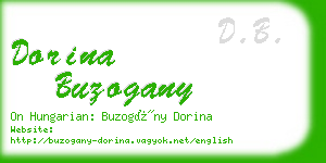 dorina buzogany business card